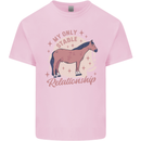 Horse My Only Stable Relationship Equestrian Kids T-Shirt Childrens Light Pink