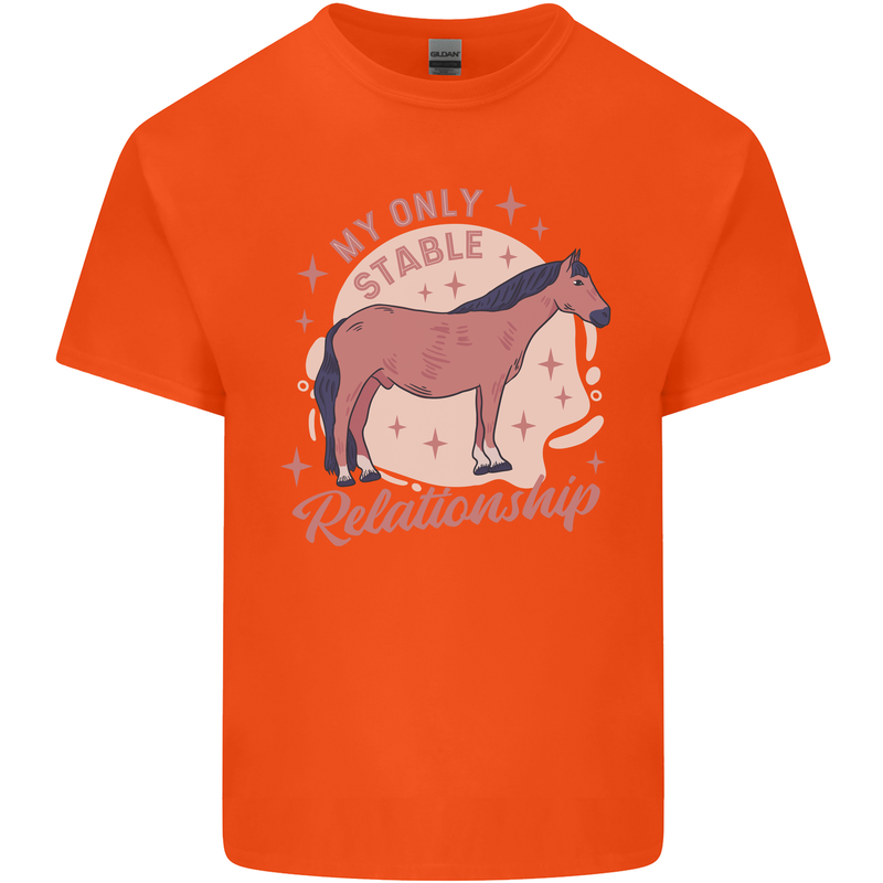 Horse My Only Stable Relationship Equestrian Kids T-Shirt Childrens Orange