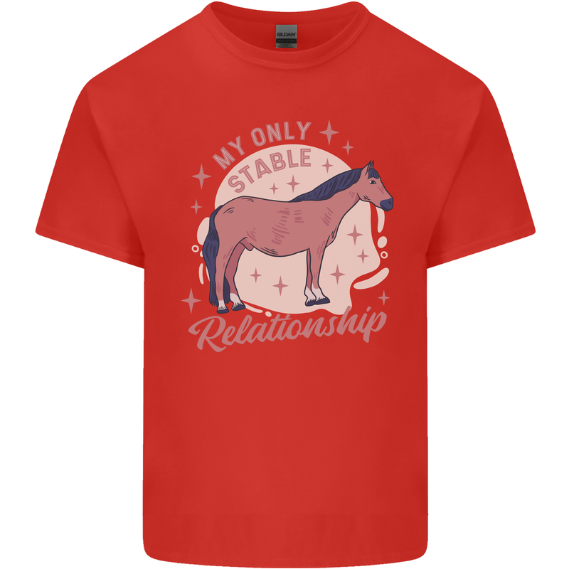 Horse My Only Stable Relationship Equestrian Kids T-Shirt Childrens Red