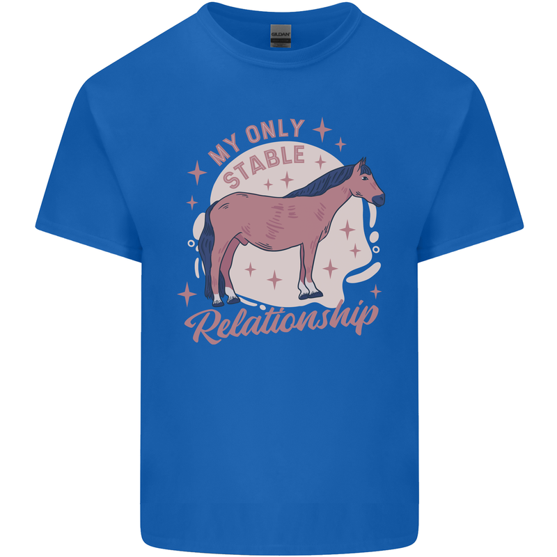 Horse My Only Stable Relationship Equestrian Kids T-Shirt Childrens Royal Blue