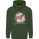 Horse My Only Stable Relationship Equestrian Mens 80% Cotton Hoodie Forest Green