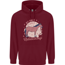 Horse My Only Stable Relationship Equestrian Mens 80% Cotton Hoodie Maroon
