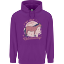 Horse My Only Stable Relationship Equestrian Mens 80% Cotton Hoodie Purple