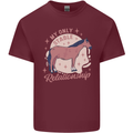 Horse My Only Stable Relationship Equestrian Mens Cotton T-Shirt Tee Top Maroon