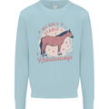 Horse My Only Stable Relationship Equestrian Mens Sweatshirt Jumper Light Blue