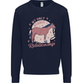 Horse My Only Stable Relationship Equestrian Mens Sweatshirt Jumper Navy Blue