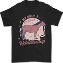 Horse My Only Stable Relationship Equestrian Mens T-Shirt 100% Cotton Black