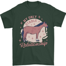 Horse My Only Stable Relationship Equestrian Mens T-Shirt 100% Cotton Forest Green