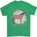 Horse My Only Stable Relationship Equestrian Mens T-Shirt 100% Cotton Irish Green