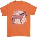 Horse My Only Stable Relationship Equestrian Mens T-Shirt 100% Cotton Orange