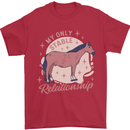 Horse My Only Stable Relationship Equestrian Mens T-Shirt 100% Cotton Red