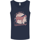 Horse My Only Stable Relationship Equestrian Mens Vest Tank Top Navy Blue