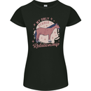 Horse My Only Stable Relationship Equestrian Womens Petite Cut T-Shirt Black