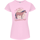 Horse My Only Stable Relationship Equestrian Womens Petite Cut T-Shirt Light Pink