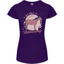 Horse My Only Stable Relationship Equestrian Womens Petite Cut T-Shirt Purple