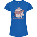 Horse My Only Stable Relationship Equestrian Womens Petite Cut T-Shirt Royal Blue