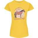 Horse My Only Stable Relationship Equestrian Womens Petite Cut T-Shirt Yellow