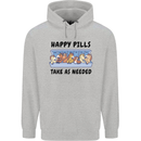 Horse Pills Funny Equestrian Childrens Kids Hoodie Sports Grey