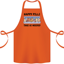 Horse Pills Funny Equestrian Cotton Apron 100% Organic Orange