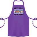 Horse Pills Funny Equestrian Cotton Apron 100% Organic Purple
