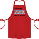 Horse Pills Funny Equestrian Cotton Apron 100% Organic Red