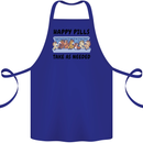 Horse Pills Funny Equestrian Cotton Apron 100% Organic Royal Blue