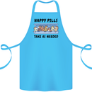 Horse Pills Funny Equestrian Cotton Apron 100% Organic Turquoise