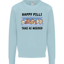 Horse Pills Funny Equestrian Kids Sweatshirt Jumper Light Blue