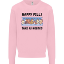 Horse Pills Funny Equestrian Kids Sweatshirt Jumper Light Pink