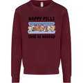Horse Pills Funny Equestrian Kids Sweatshirt Jumper Maroon