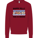 Horse Pills Funny Equestrian Kids Sweatshirt Jumper Red