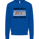 Horse Pills Funny Equestrian Kids Sweatshirt Jumper Royal Blue