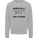 Horse Pills Funny Equestrian Kids Sweatshirt Jumper Sports Grey
