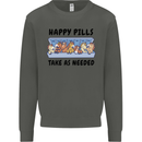 Horse Pills Funny Equestrian Kids Sweatshirt Jumper Storm Grey