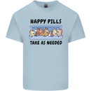 Horse Pills Funny Equestrian Kids T-Shirt Childrens Light Blue
