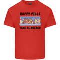 Horse Pills Funny Equestrian Kids T-Shirt Childrens Red