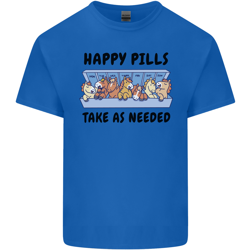 Horse Pills Funny Equestrian Kids T-Shirt Childrens Royal Blue