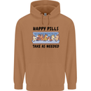 Horse Pills Funny Equestrian Mens 80% Cotton Hoodie Caramel Latte