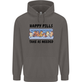Horse Pills Funny Equestrian Mens 80% Cotton Hoodie Charcoal