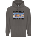 Horse Pills Funny Equestrian Mens 80% Cotton Hoodie Charcoal