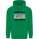 Horse Pills Funny Equestrian Mens 80% Cotton Hoodie Irish Green