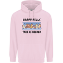 Horse Pills Funny Equestrian Mens 80% Cotton Hoodie Light Pink