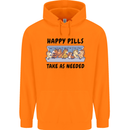 Horse Pills Funny Equestrian Mens 80% Cotton Hoodie Orange