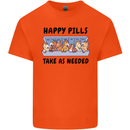 Horse Pills Funny Equestrian Mens Cotton T-Shirt Tee Top Orange