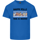 Horse Pills Funny Equestrian Mens Cotton T-Shirt Tee Top Royal Blue