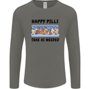 Horse Pills Funny Equestrian Mens Long Sleeve T-Shirt Charcoal