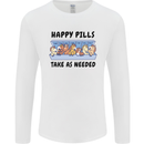 Horse Pills Funny Equestrian Mens Long Sleeve T-Shirt White