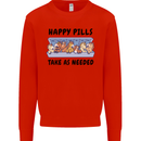 Horse Pills Funny Equestrian Mens Sweatshirt Jumper Bright Red