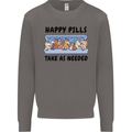 Horse Pills Funny Equestrian Mens Sweatshirt Jumper Charcoal