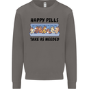 Horse Pills Funny Equestrian Mens Sweatshirt Jumper Charcoal